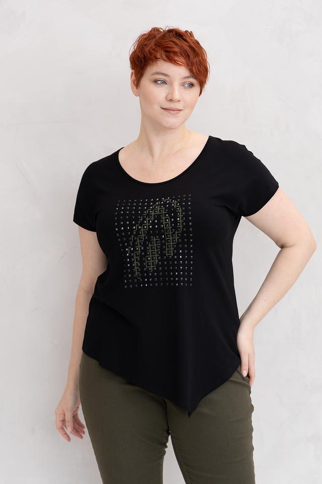 Футболка Doris Streich с принтом чёрная