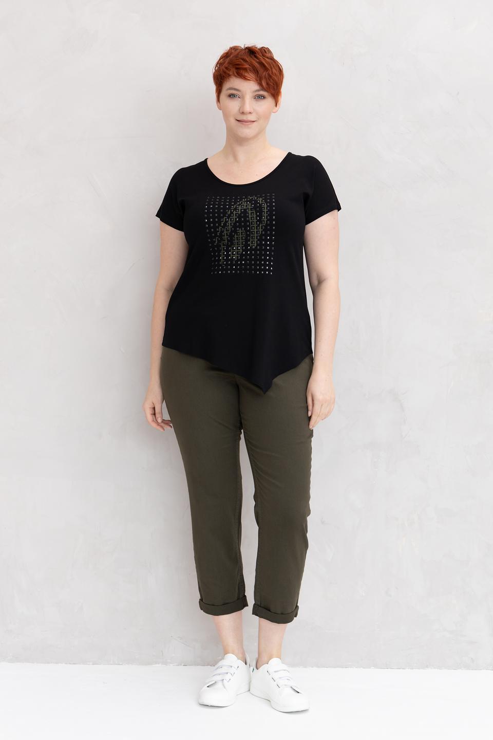 Футболка Doris Streich с принтом чёрная