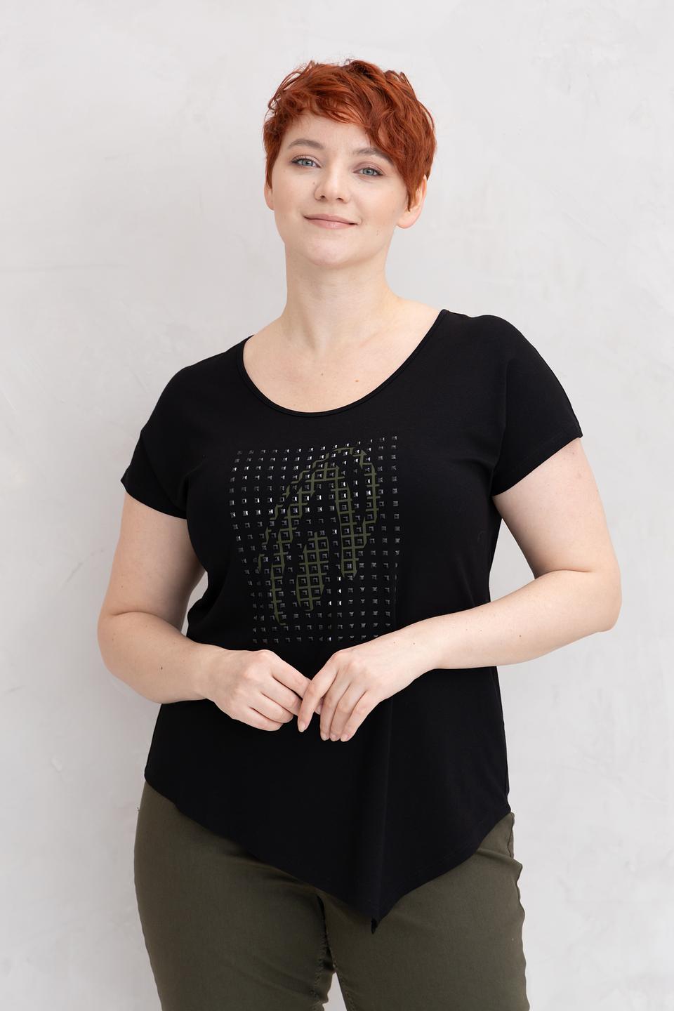 Футболка Doris Streich с принтом чёрная