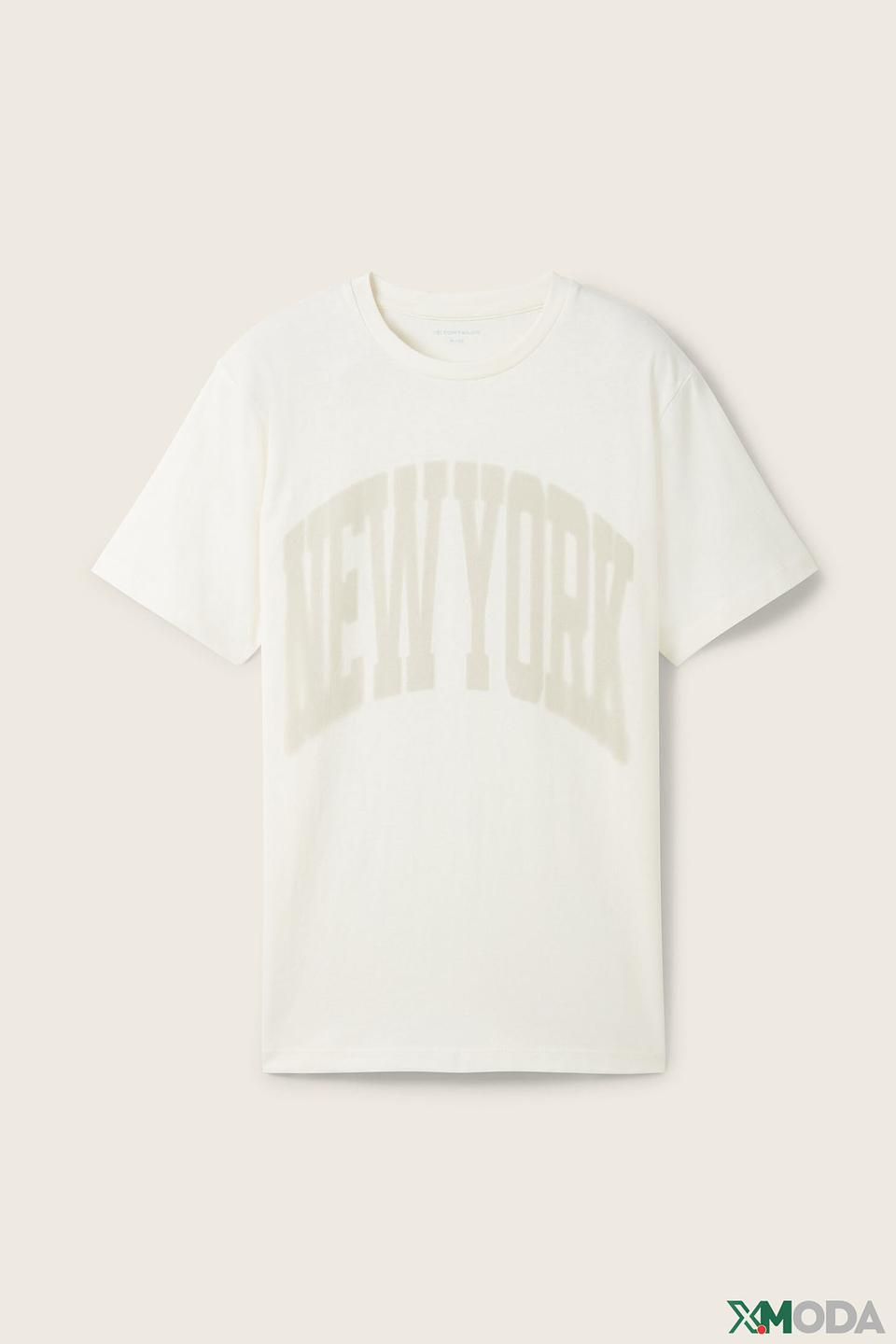 Футболка Tom Tailor с принтом белый