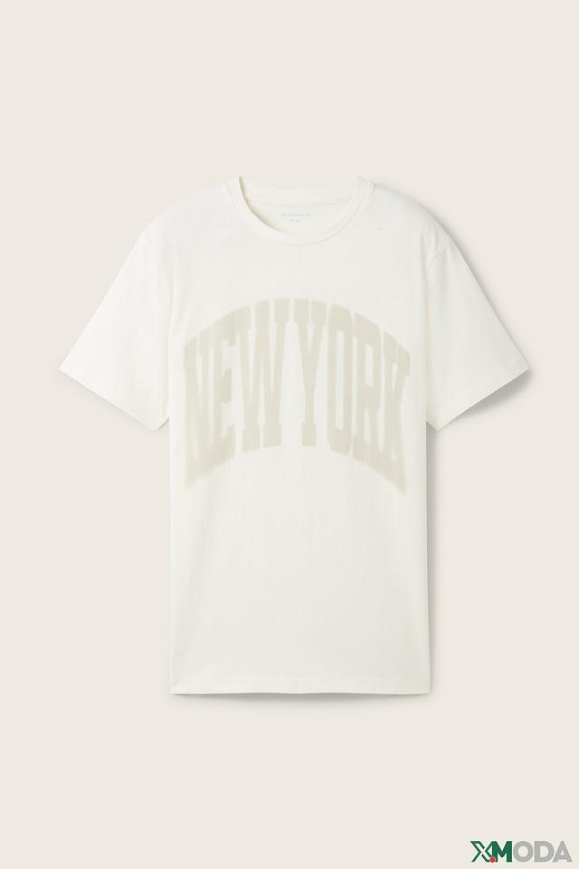 Футболка Tom Tailor с принтом белый