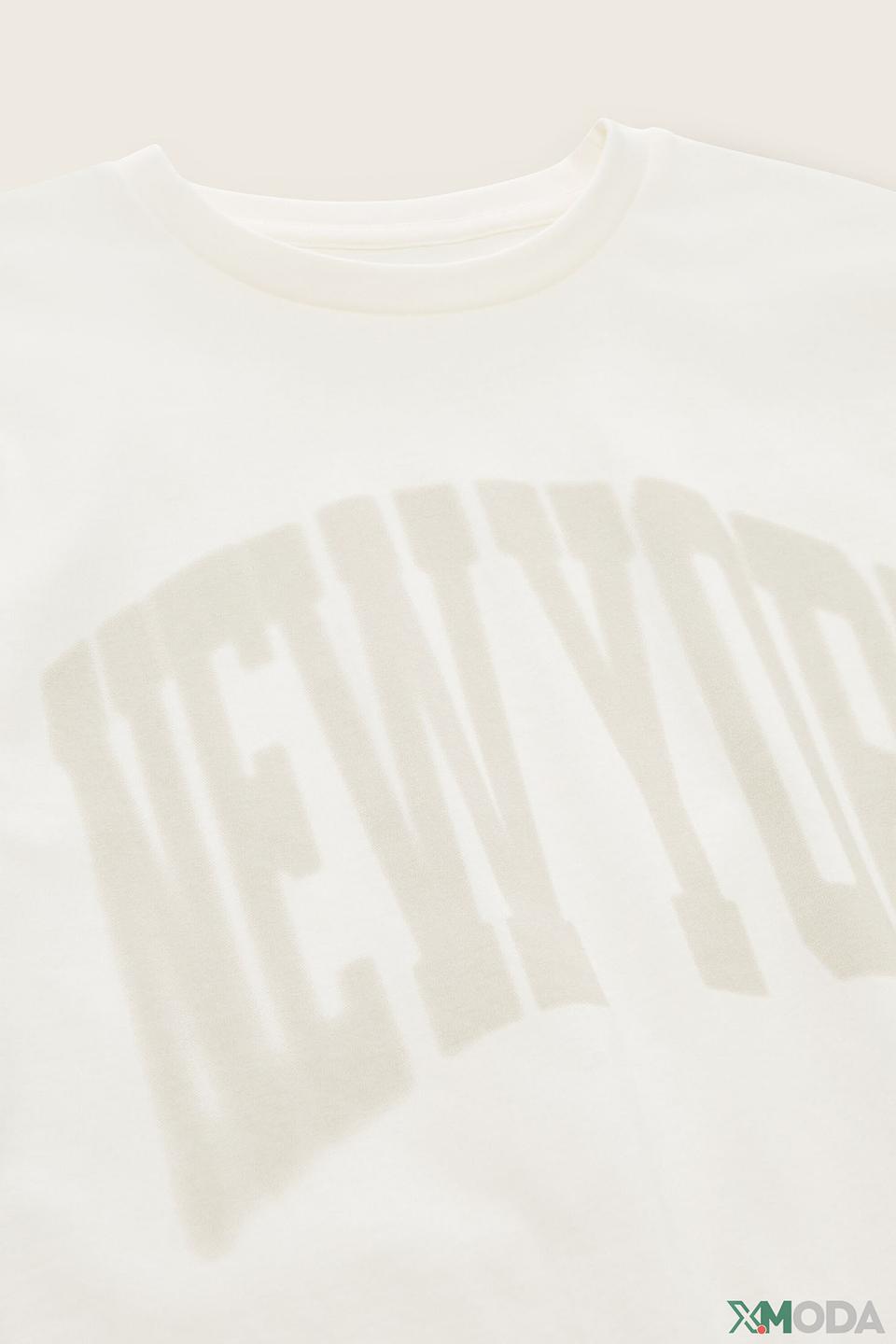 Футболка Tom Tailor с принтом белый