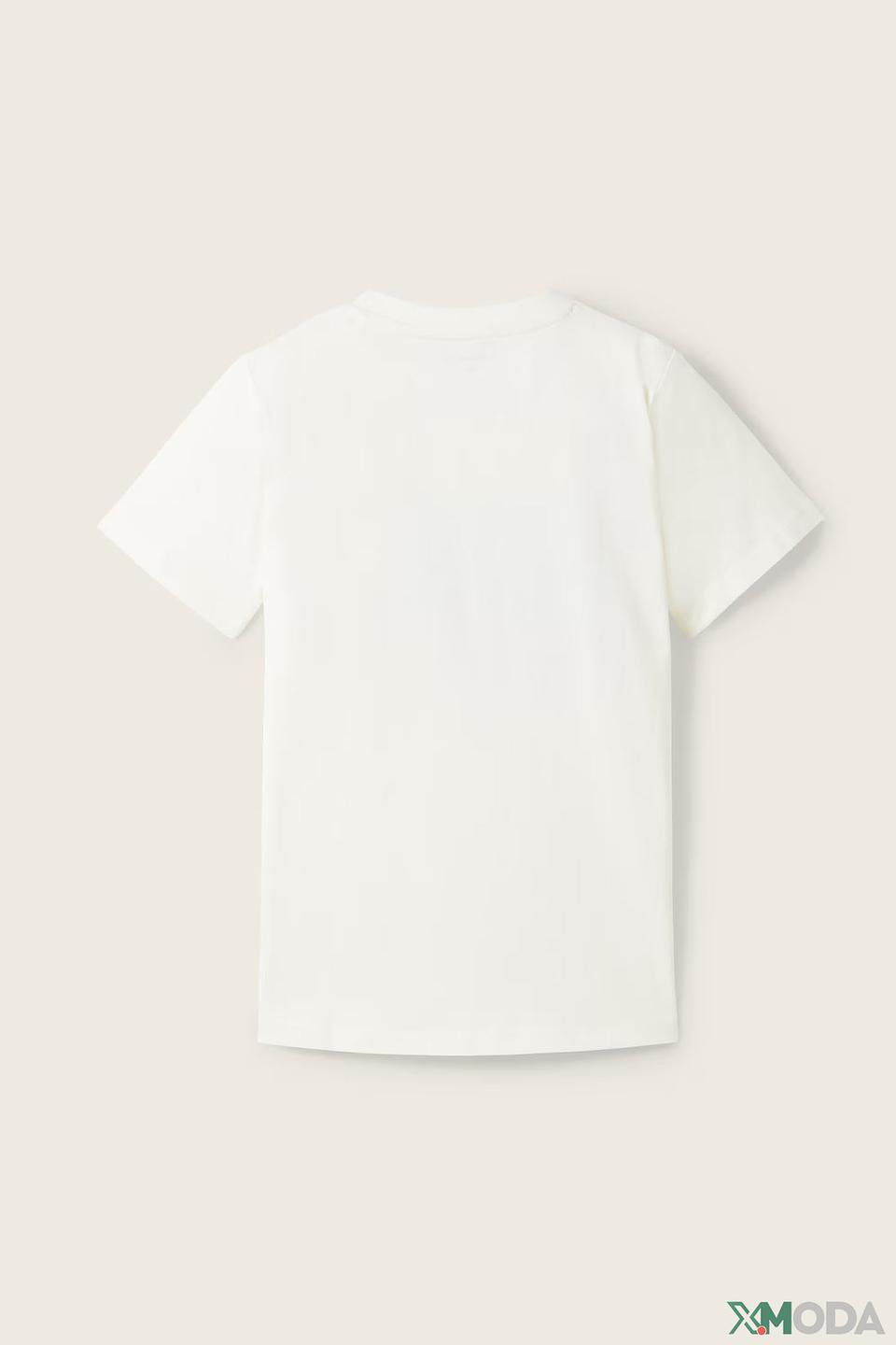 Футболка Tom Tailor с принтом акулы белый