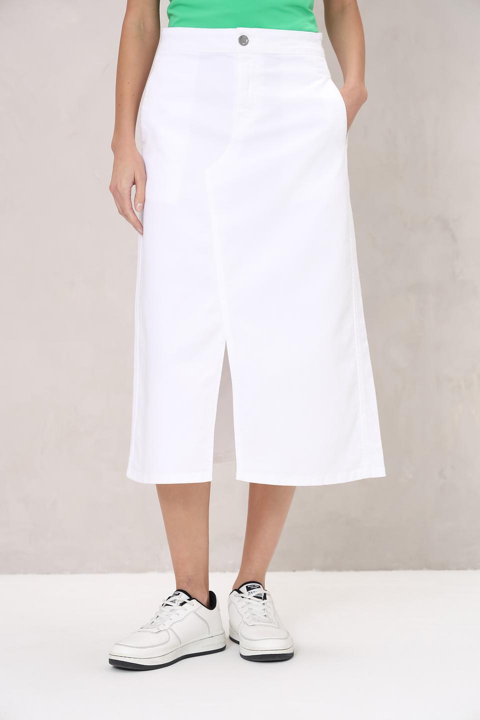 Юбка UNQ женская белая с разрезом