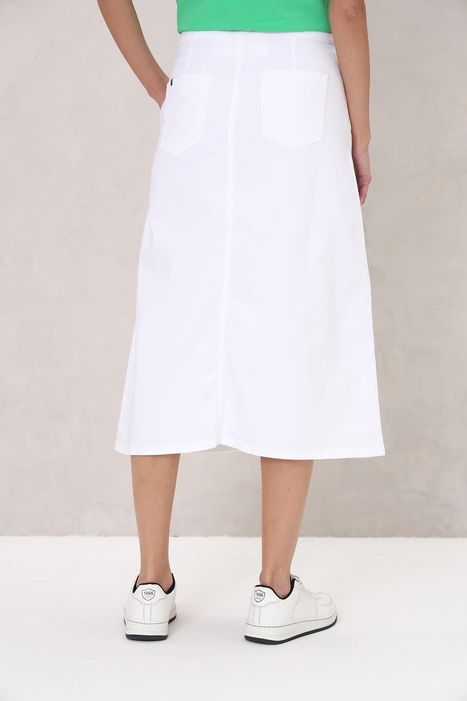 Юбка UNQ женская белая с разрезом