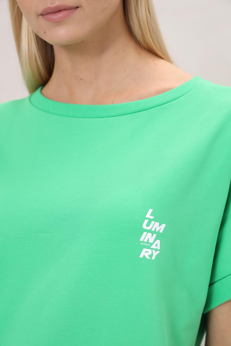 Пуловер UNQ женский лайм с логотипом