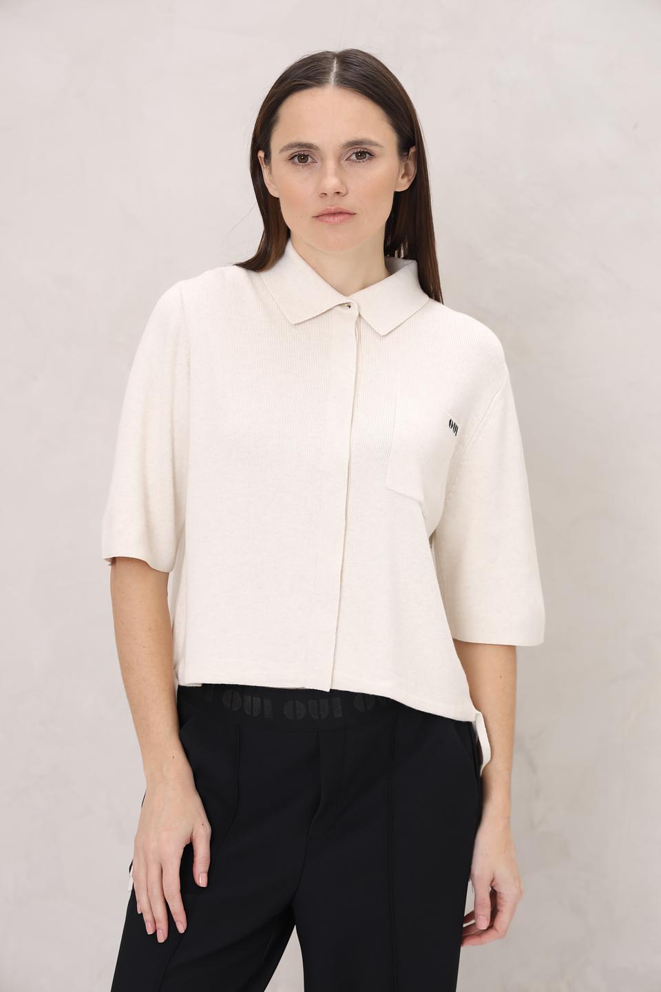 Жакет Oui приталенный, кремовый