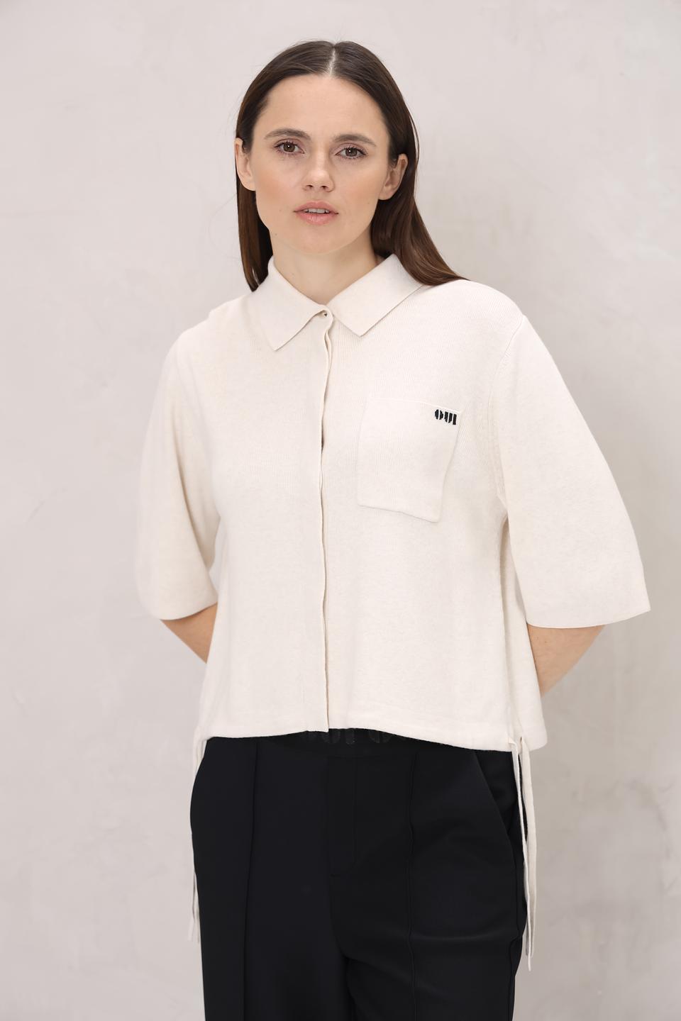 Жакет Oui приталенный, кремовый