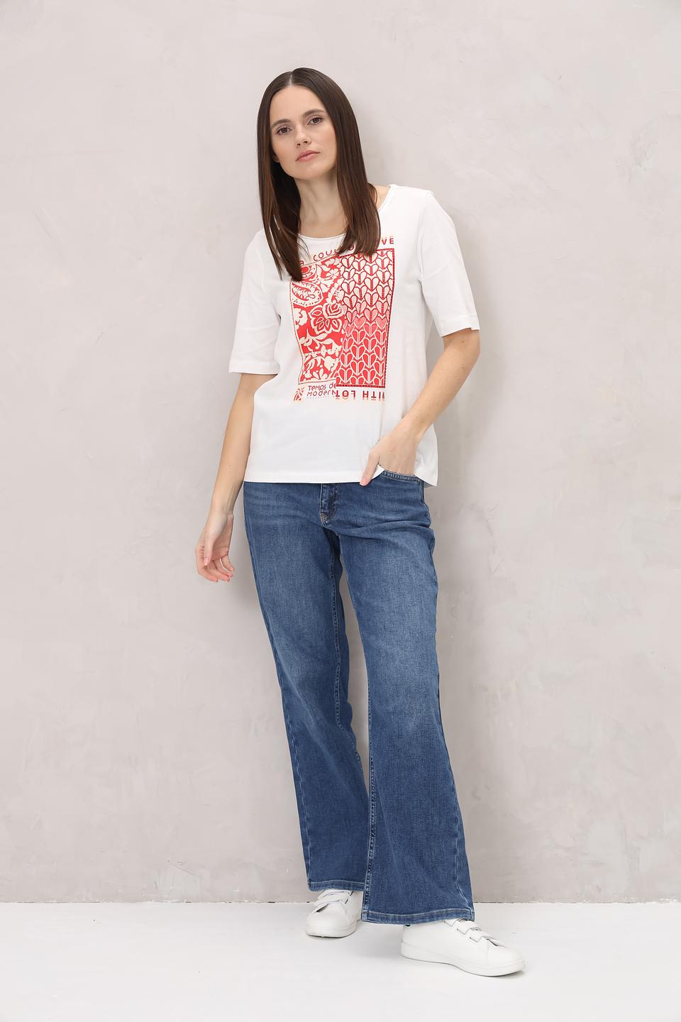 Футболка Oui с принтом красный