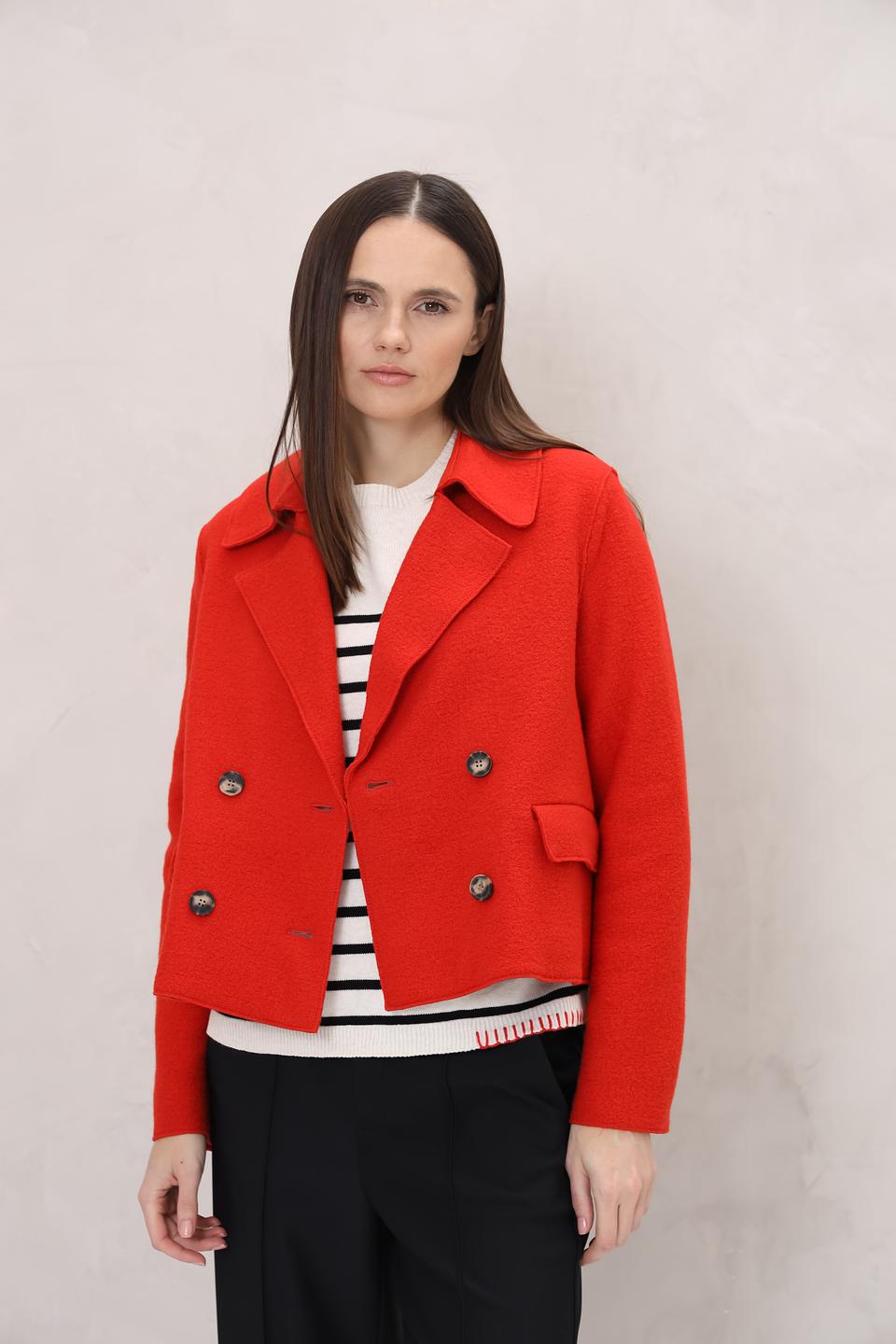 Жакет Oui шерстяной красный