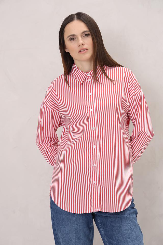 Рубашка Oui в красную полоску