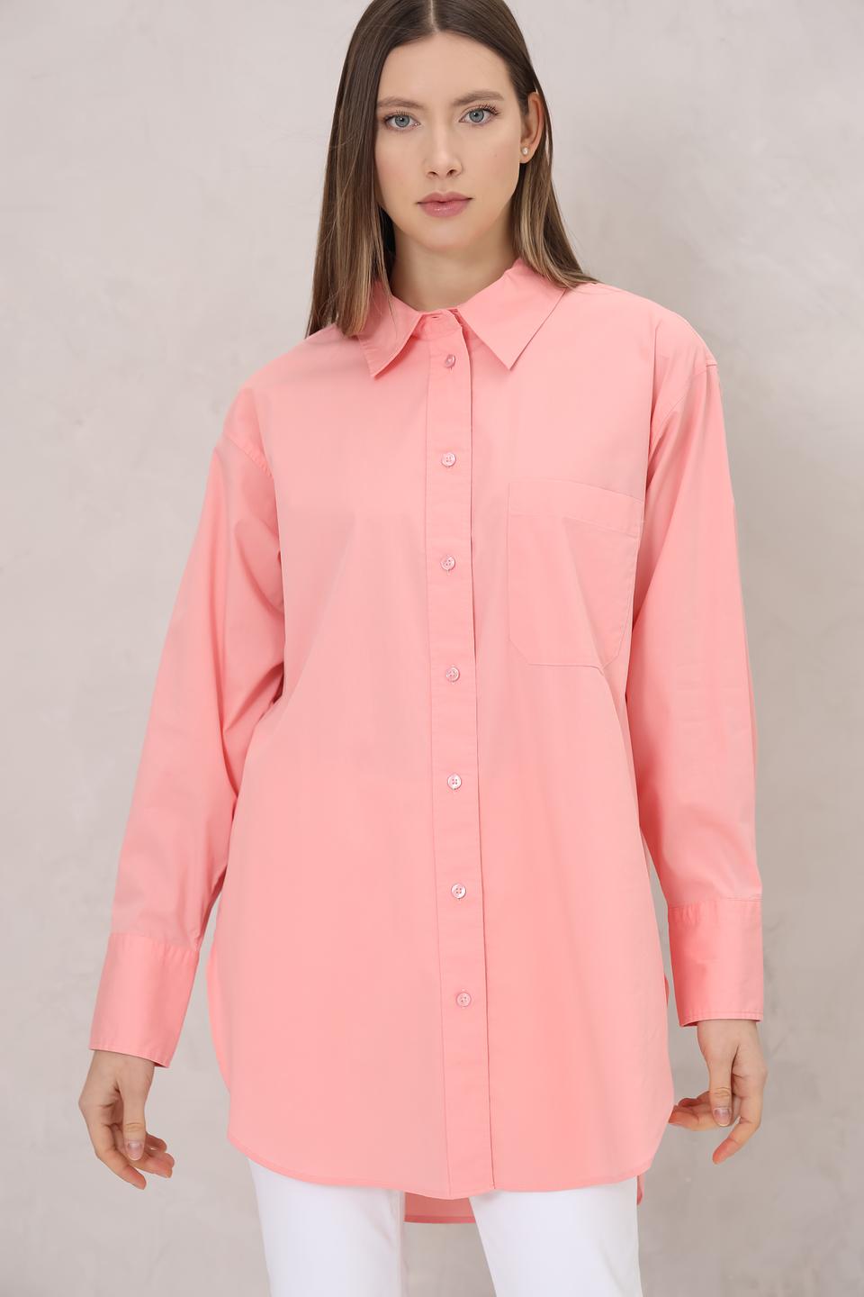 Рубашка Tom Tailor denim розовая