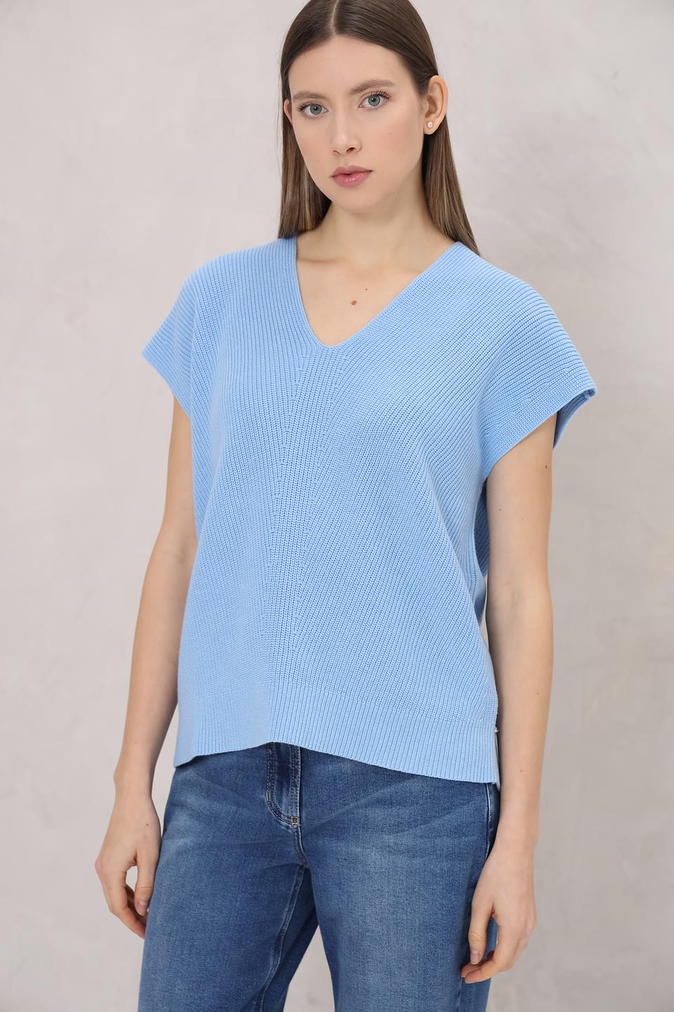 Жилет Tom Tailor голубой вязаный