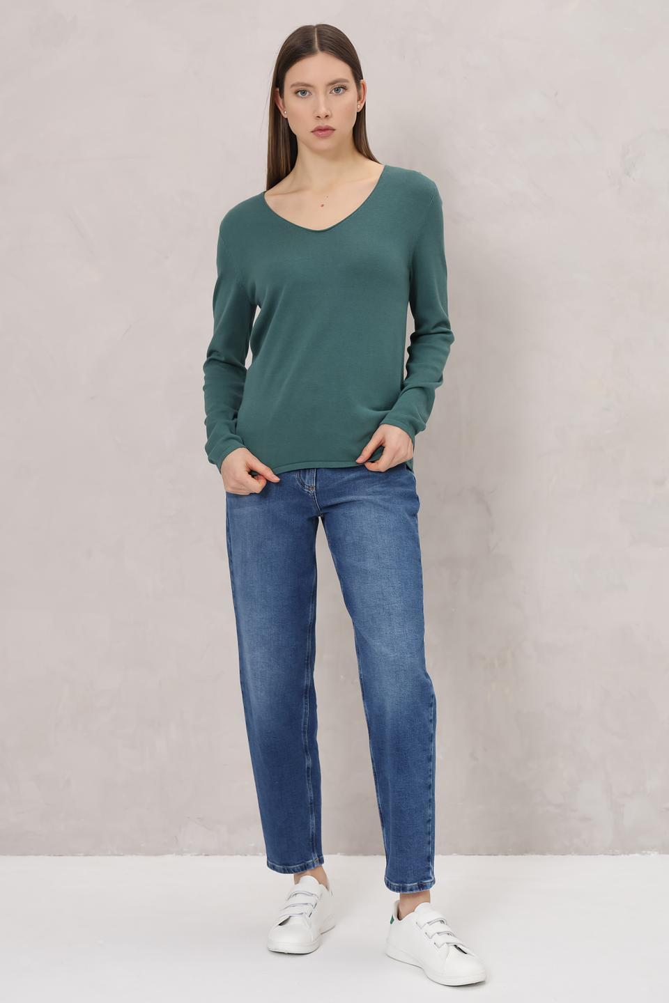 Пуловер Tom Tailor изумрудный