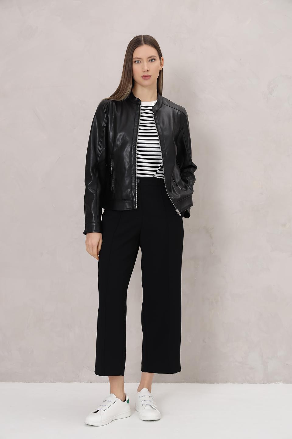 Жакет Tom Tailor из экокожи чёрный