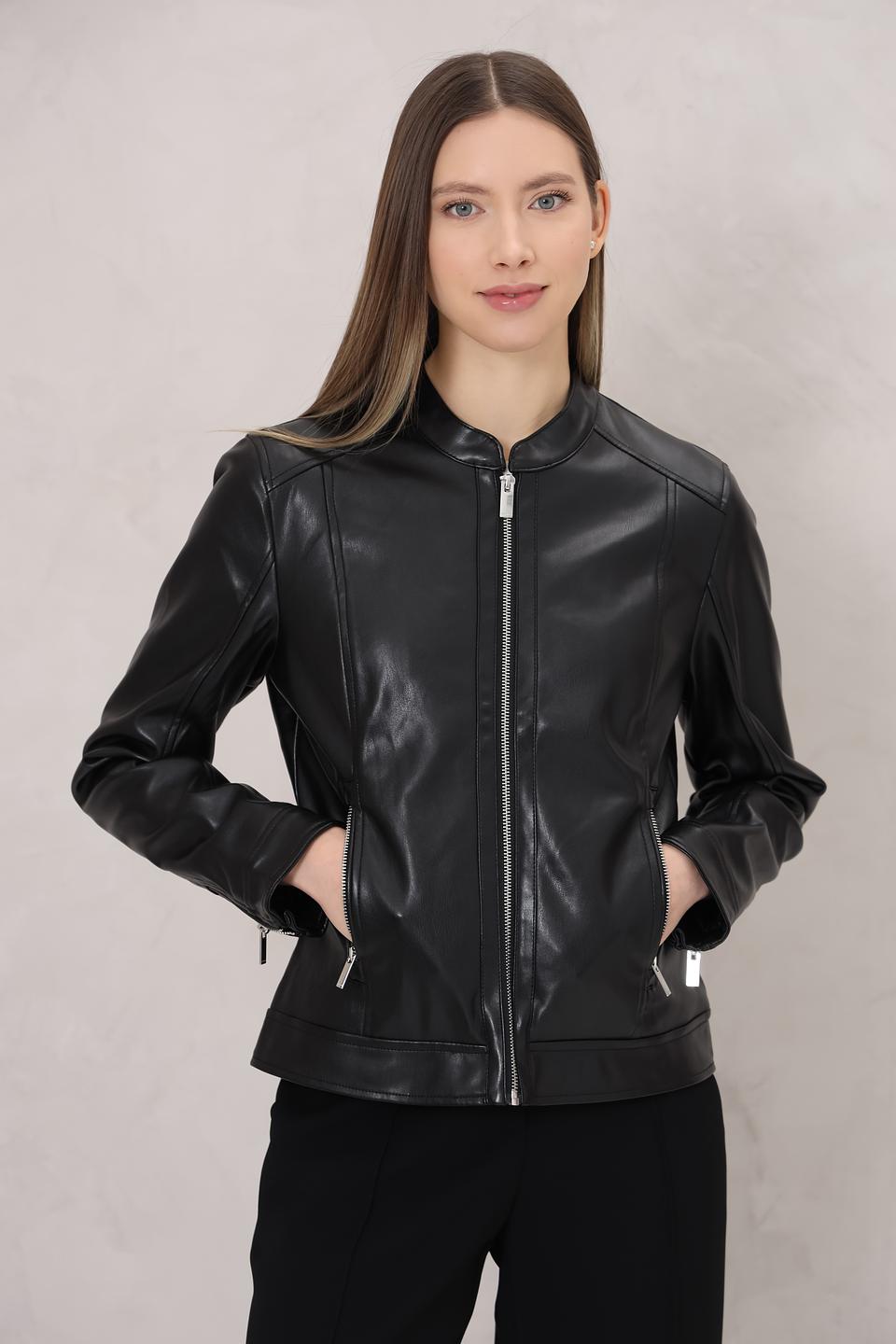 Жакет Tom Tailor из экокожи чёрный