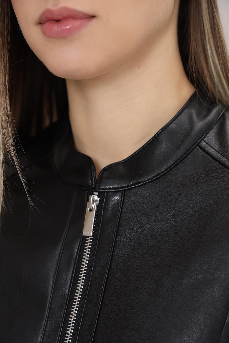 Жакет Tom Tailor из экокожи чёрный