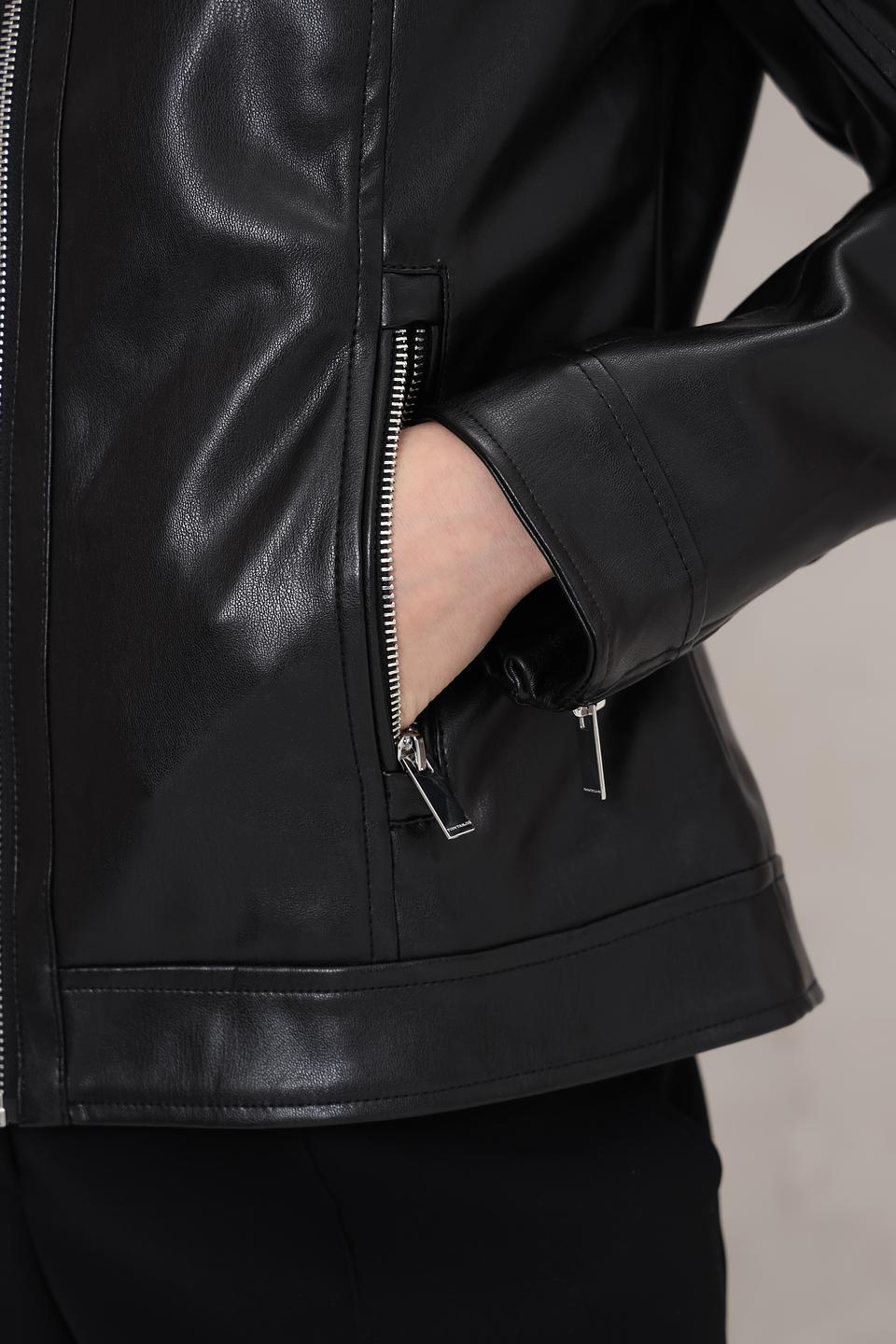 Жакет Tom Tailor из экокожи чёрный