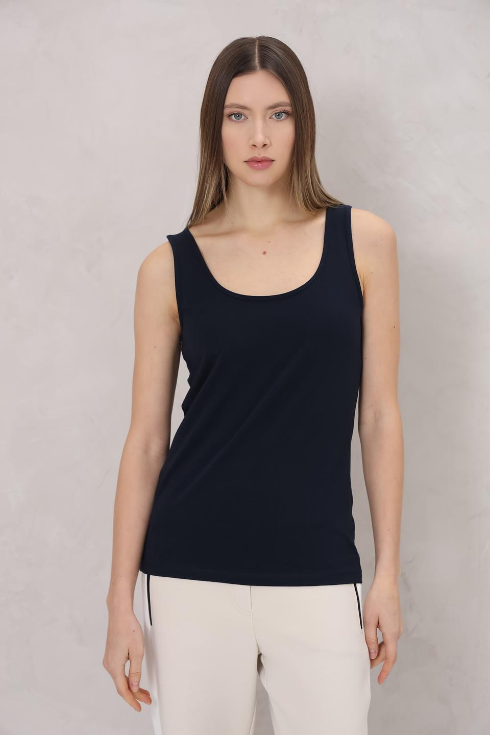 Топ Tom Tailor базовый чёрный