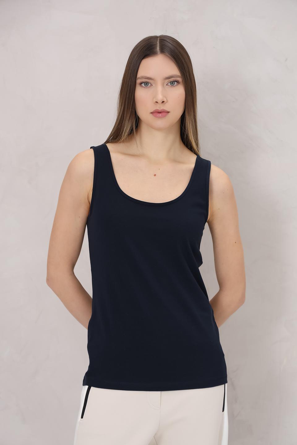 Топ Tom Tailor базовый чёрный