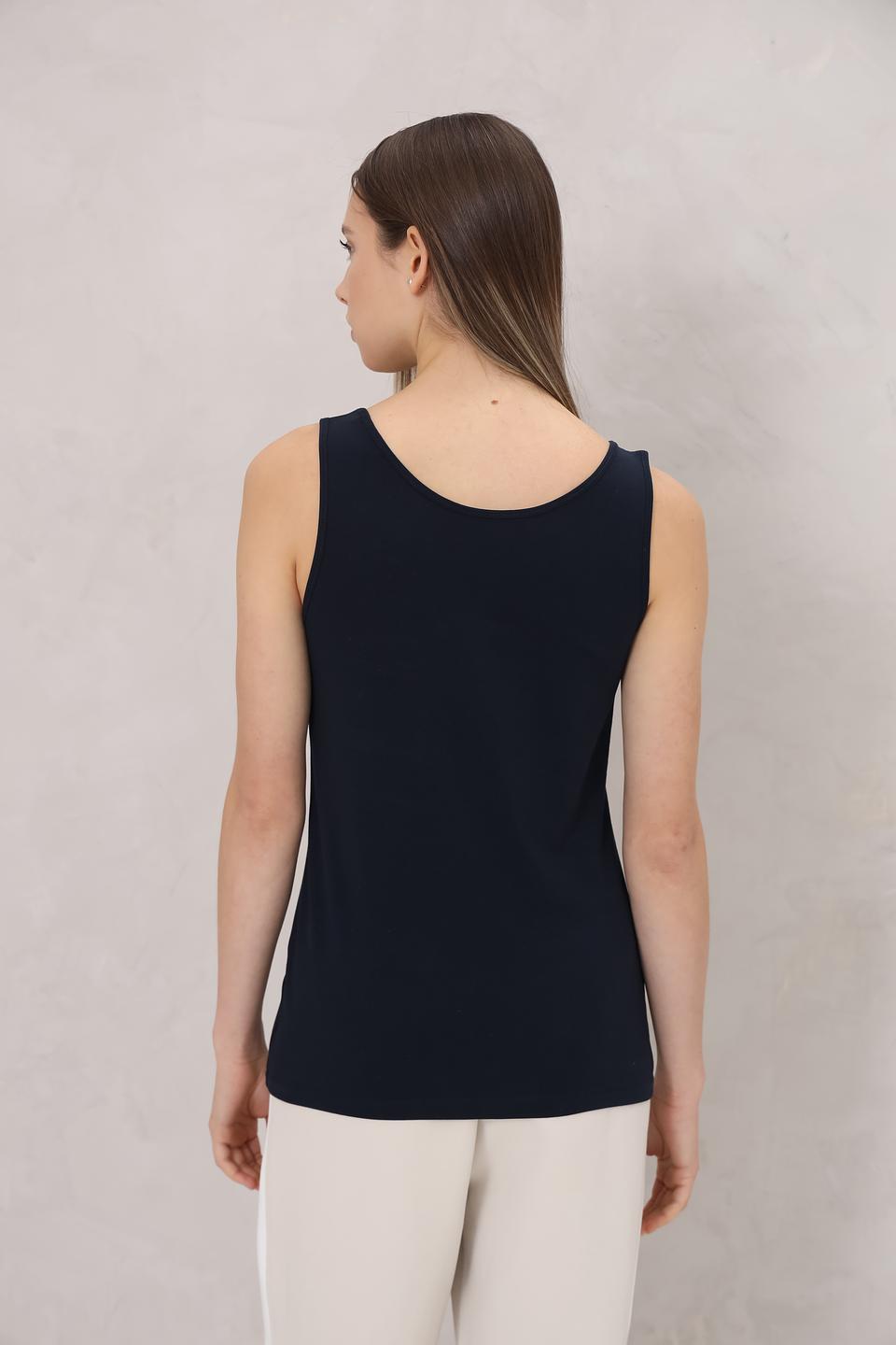 Топ Tom Tailor базовый чёрный