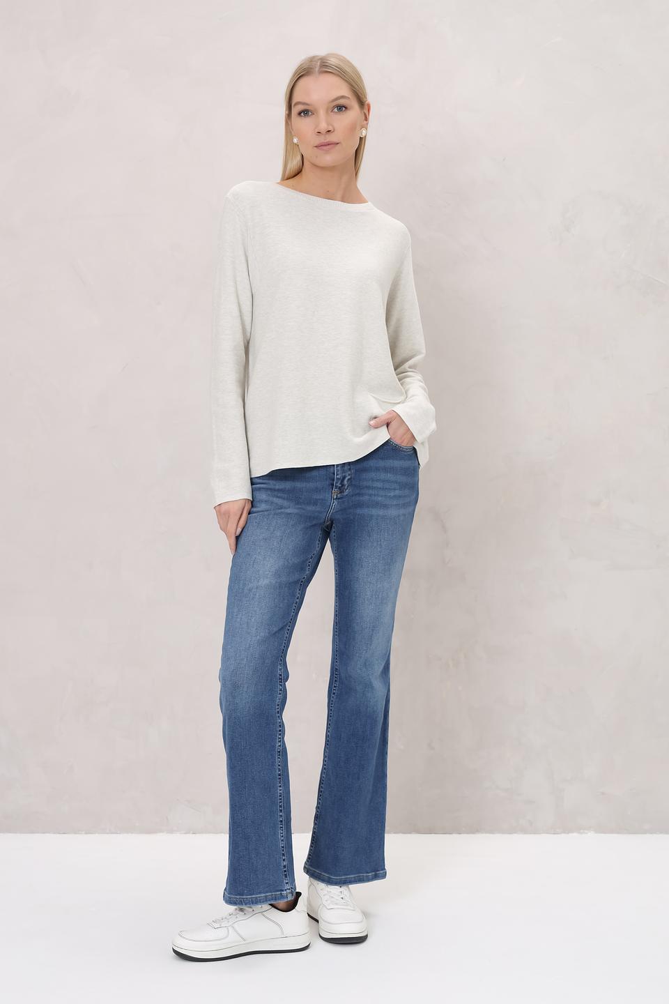 Пуловер Oui женский бежевый