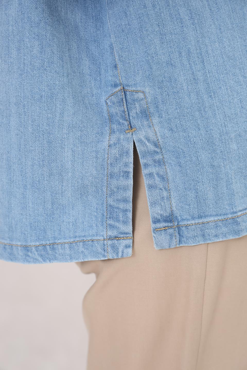 Блуза UNQ джинсовая голубая