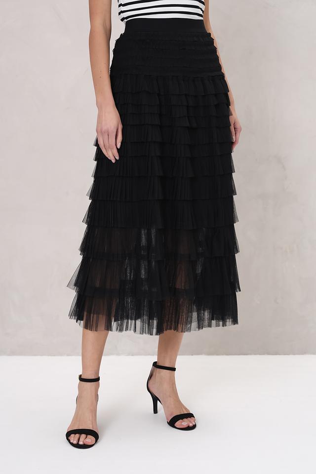 Юбка Marc Aurel чёрная с оборками