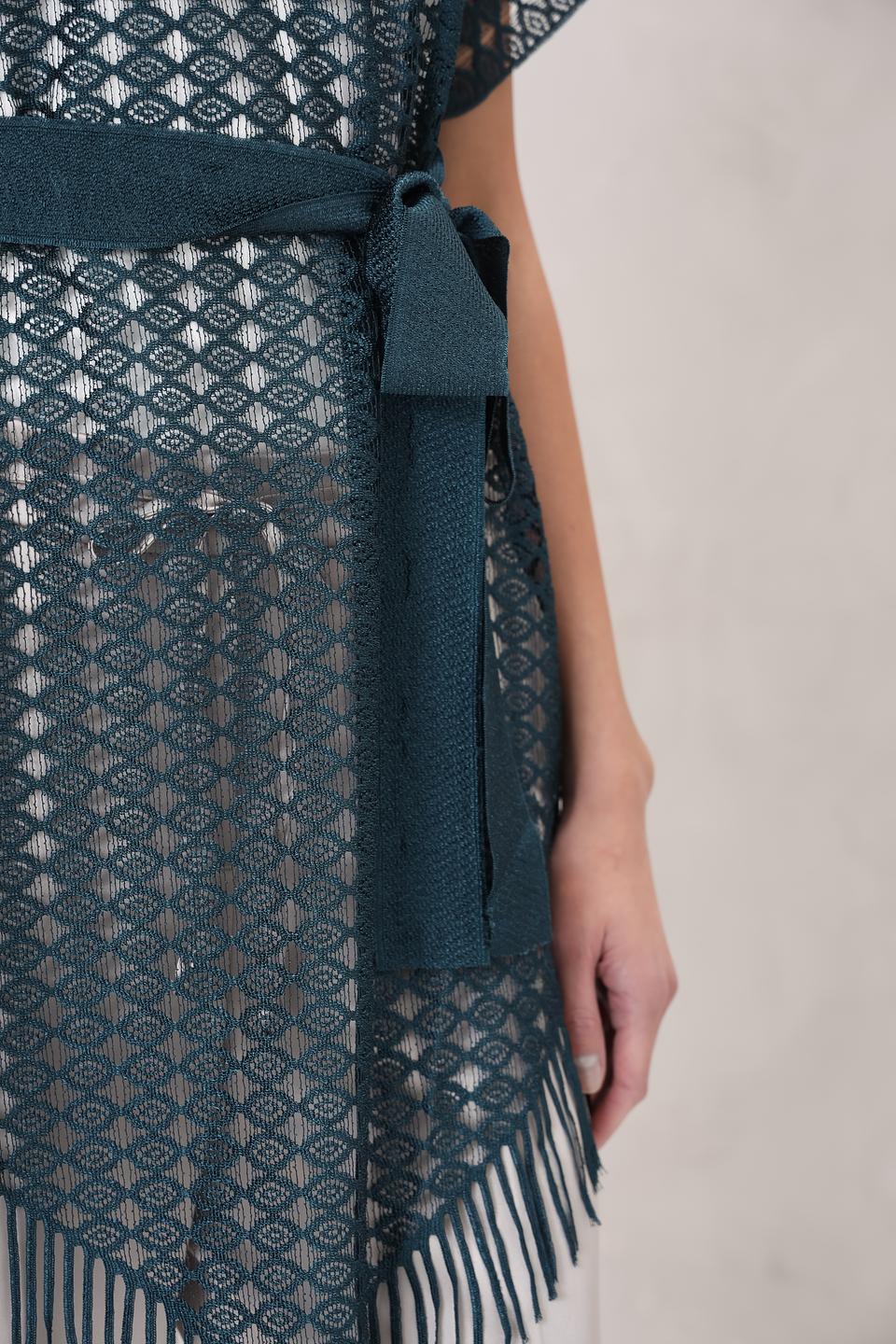 Блуза Beatris с вышивкой изумрудная