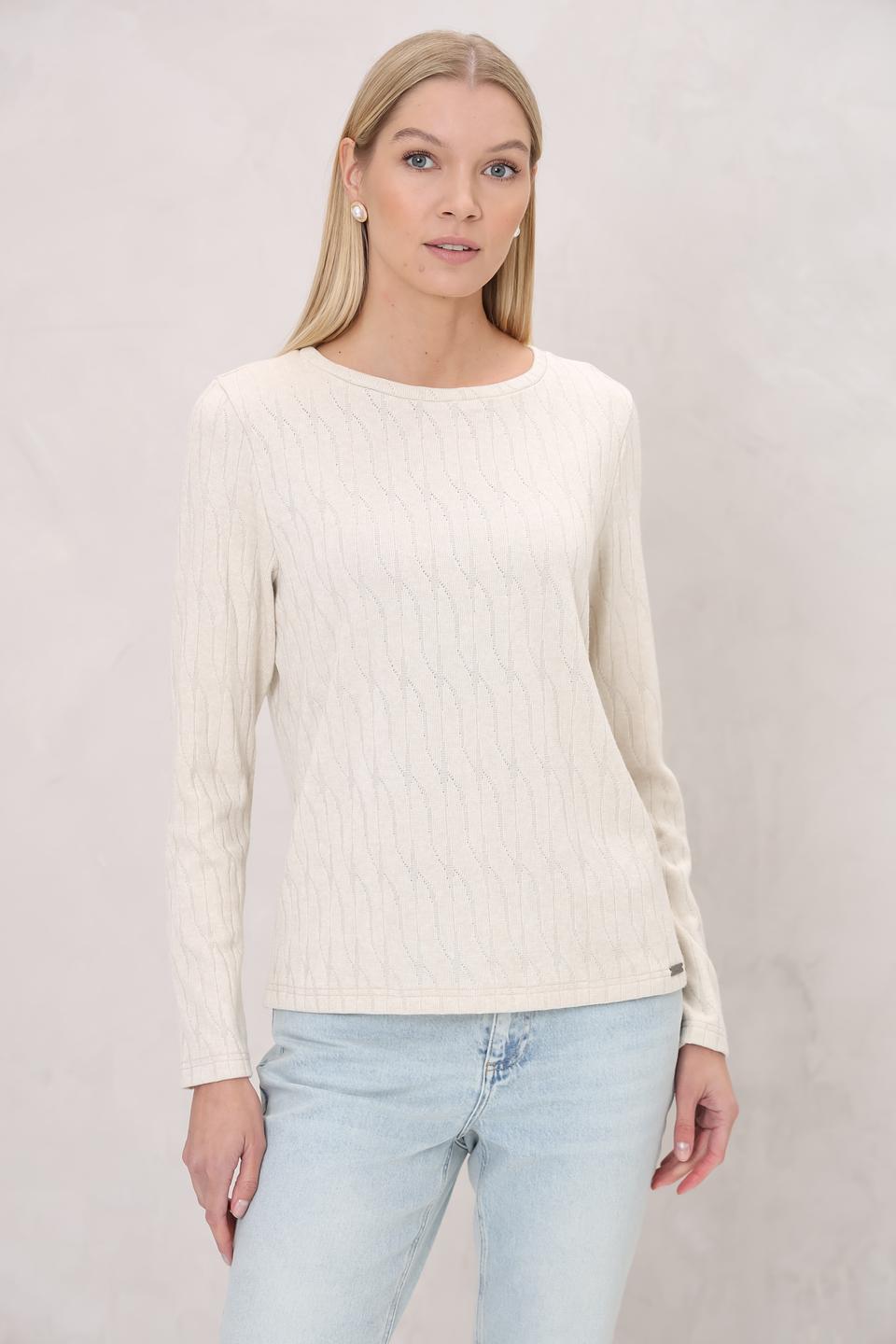Блуза Beatris с косами кремовый