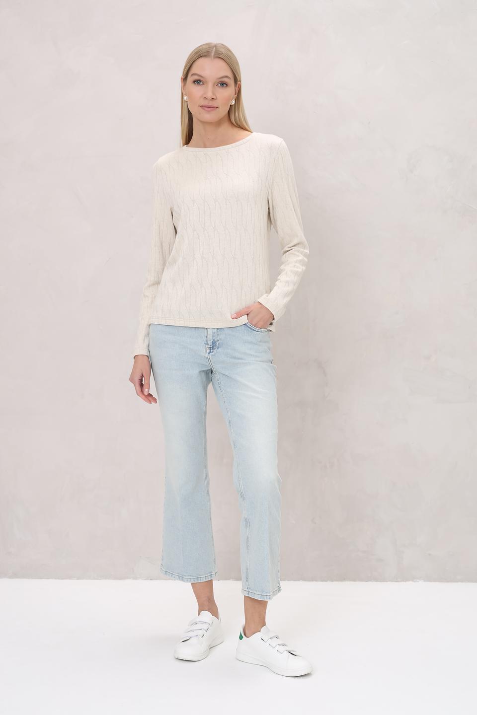 Блуза Beatris с косами кремовый