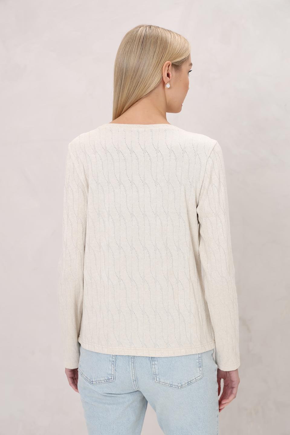 Блуза Beatris с косами кремовый