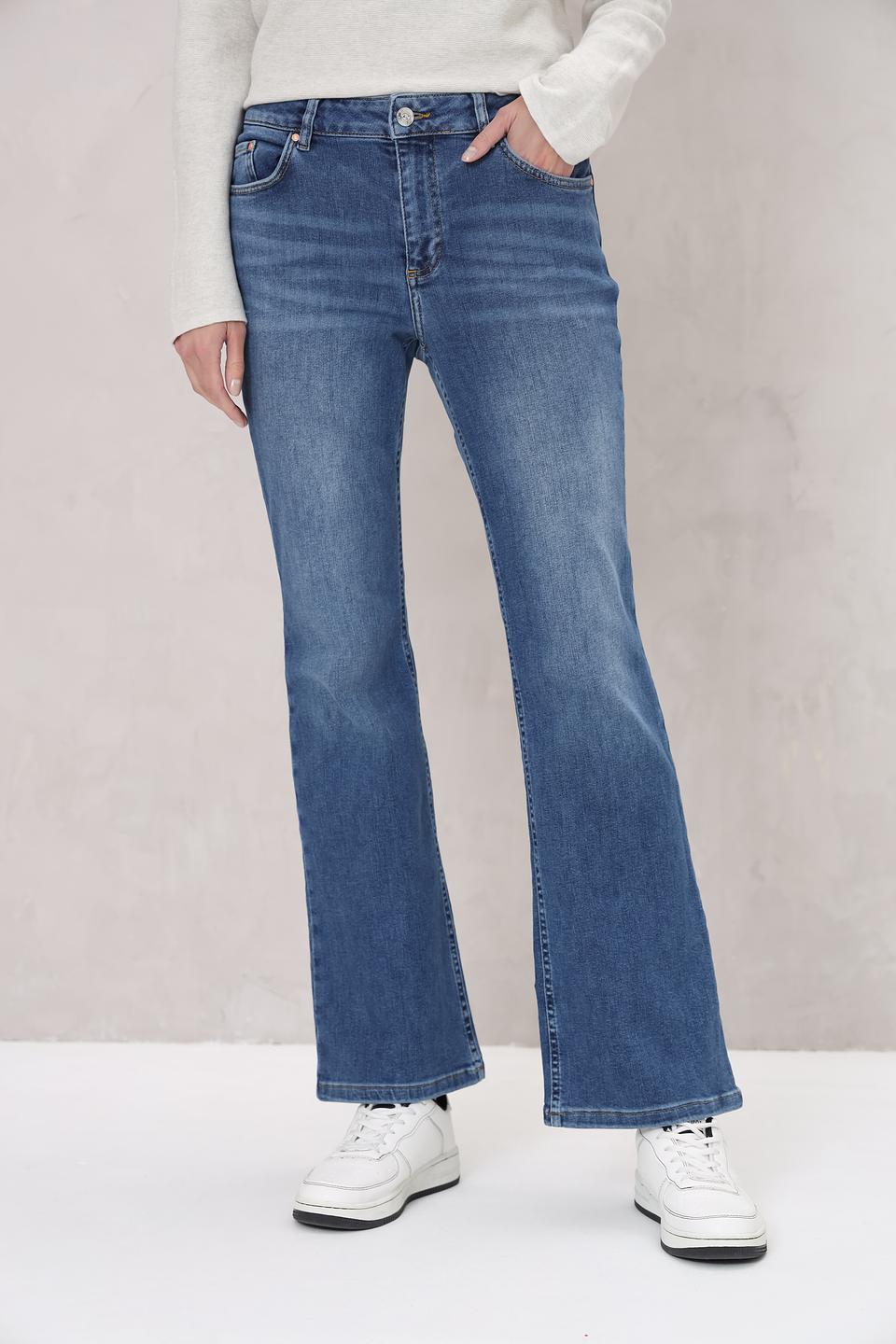 Джинсы клеш Oui синие