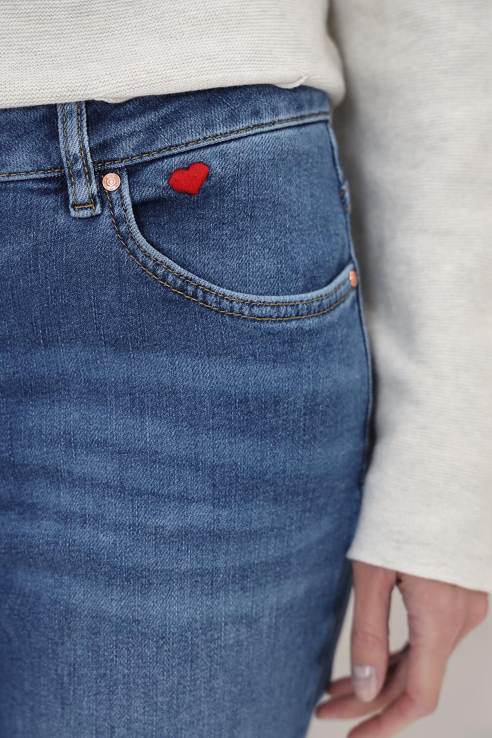 Джинсы клеш Oui синие