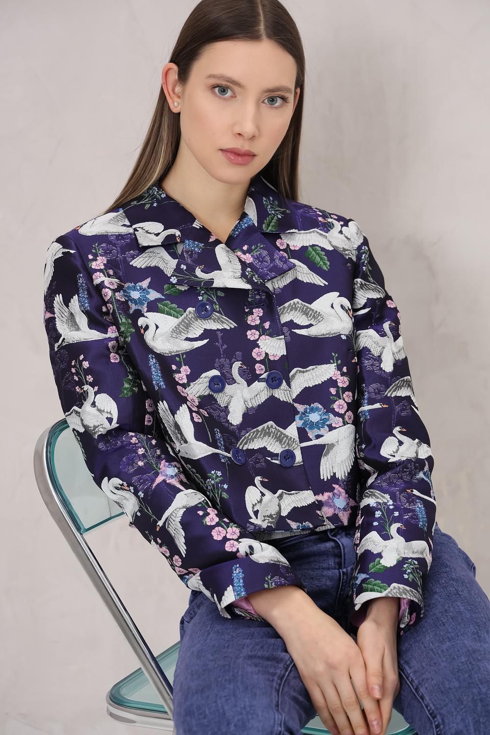 Жакет Marc Cain с принтом птиц