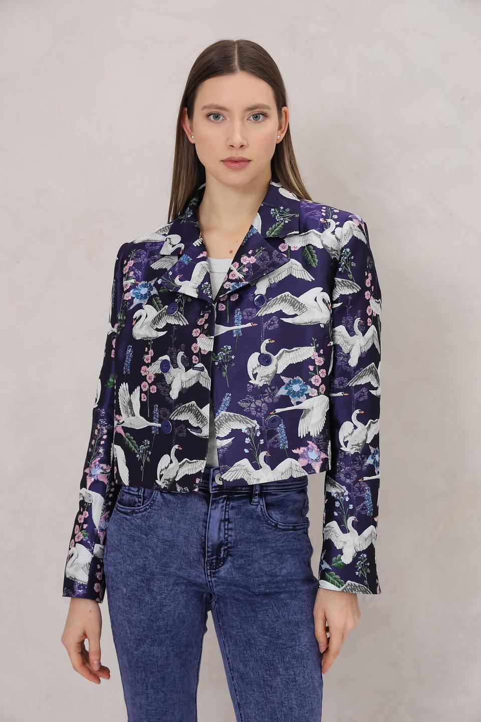 Жакет Marc Cain с принтом птиц