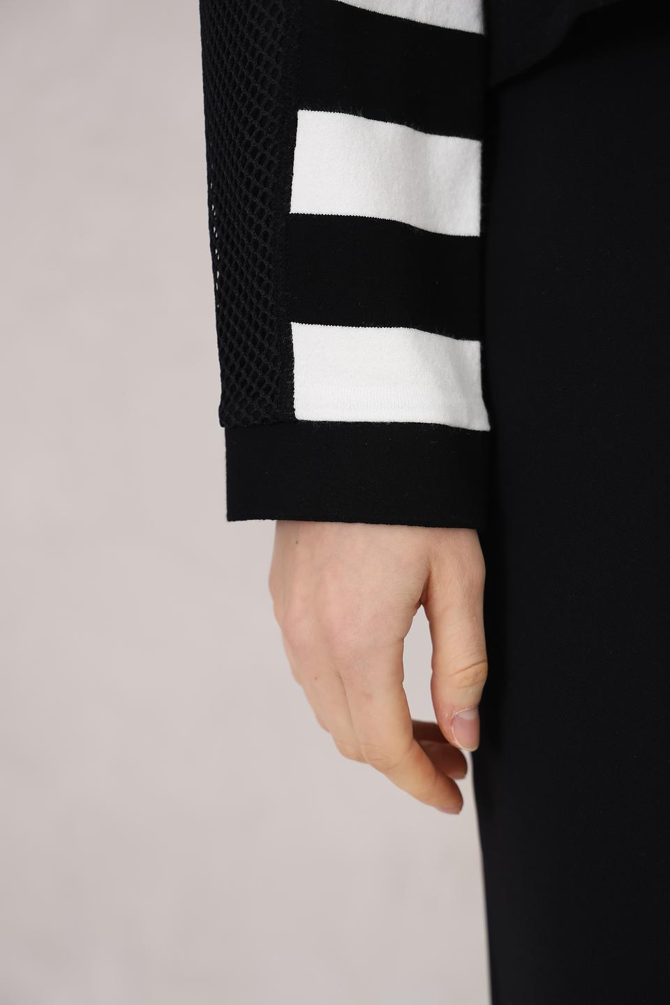 Кардиган Marc Cain в полоску чёрный