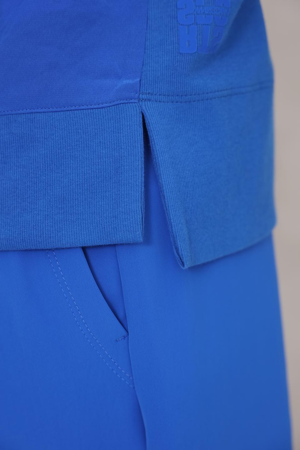 Футболка Marc Cain с капюшоном синяя