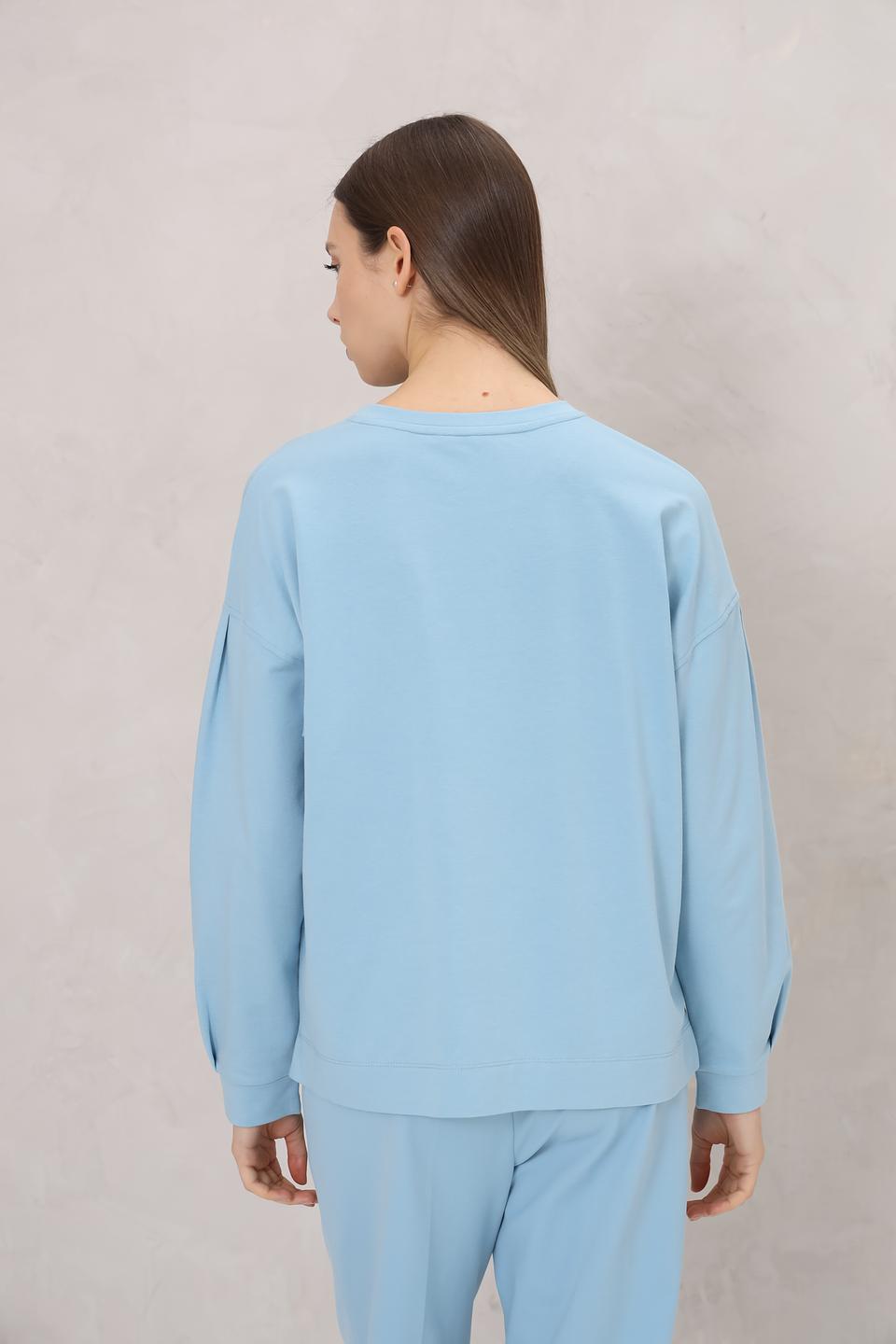 Пуловер Lecomte с надписью MAGIC голубой