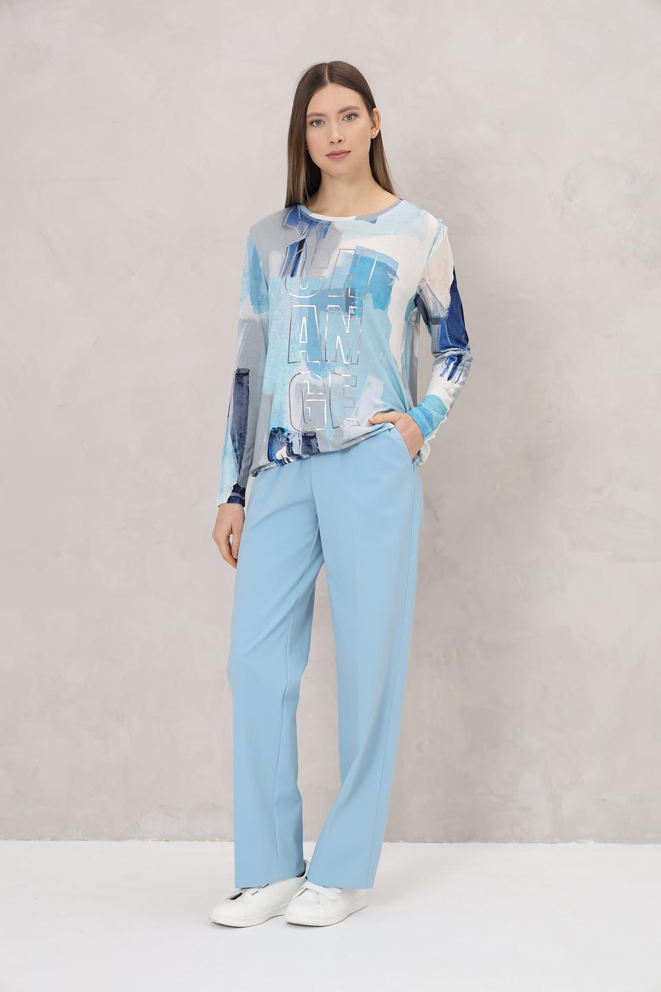 Брюки Lecomte голубые прямые