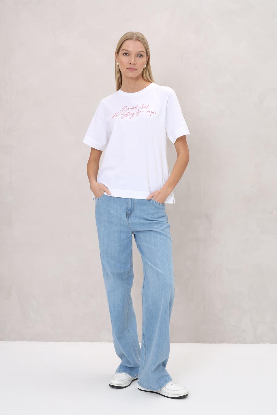 Футболка UNQ женская с принтом белая