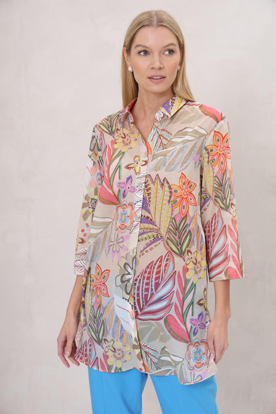 Блуза Bianca с цветочным принтом