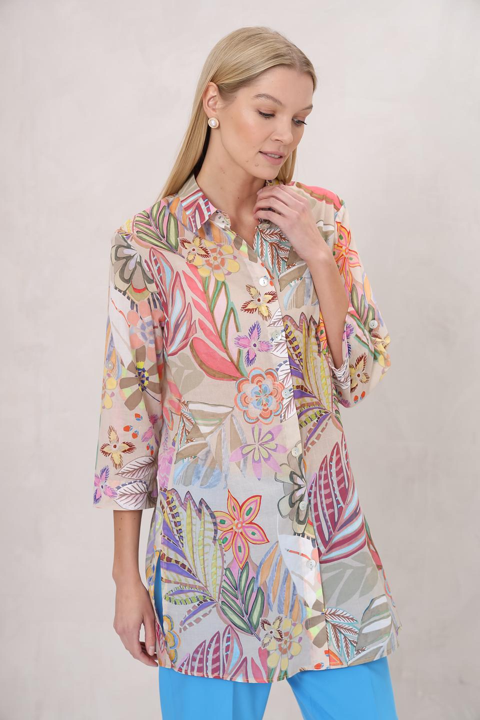 Блуза Bianca с цветочным принтом