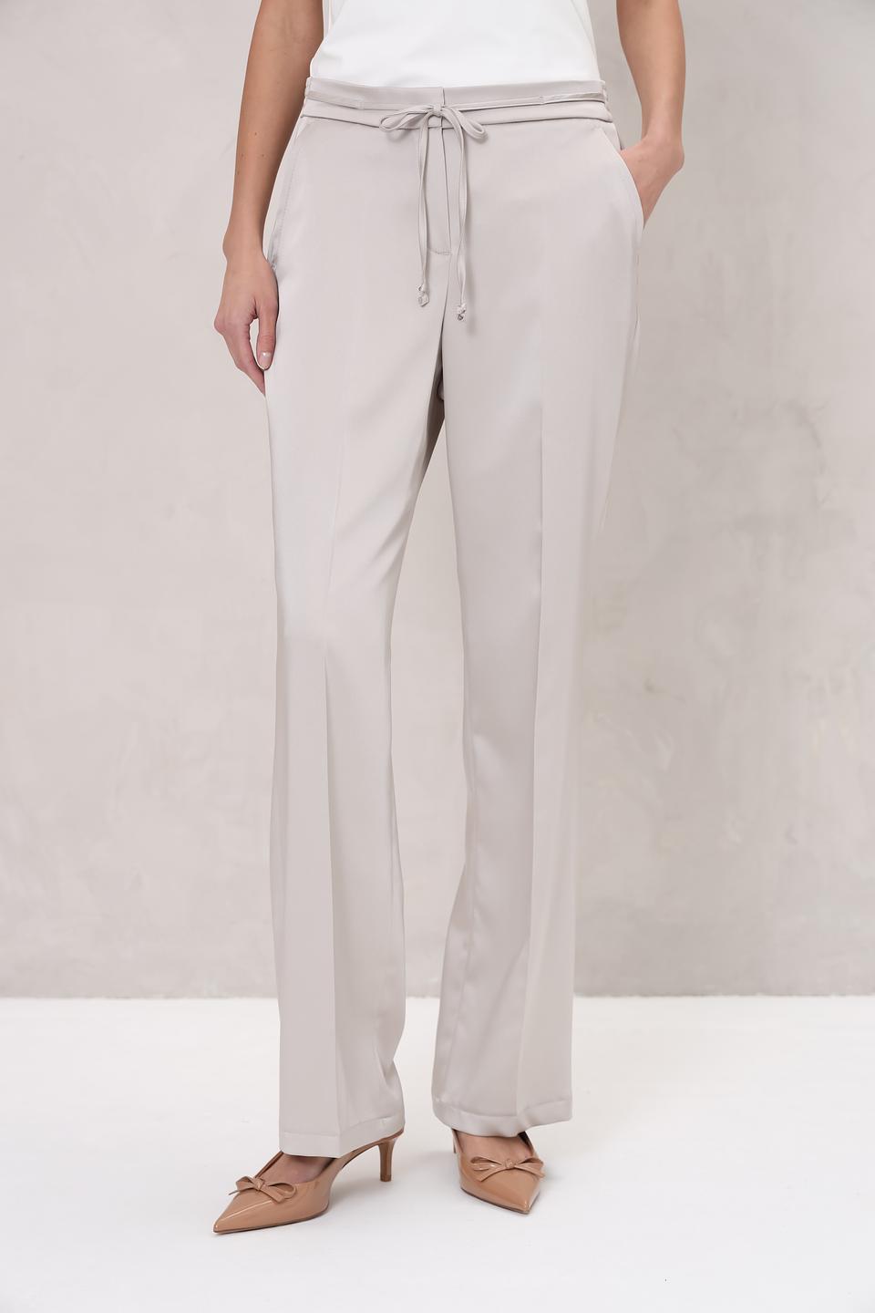 Брюки Bianca с завязками бежевые