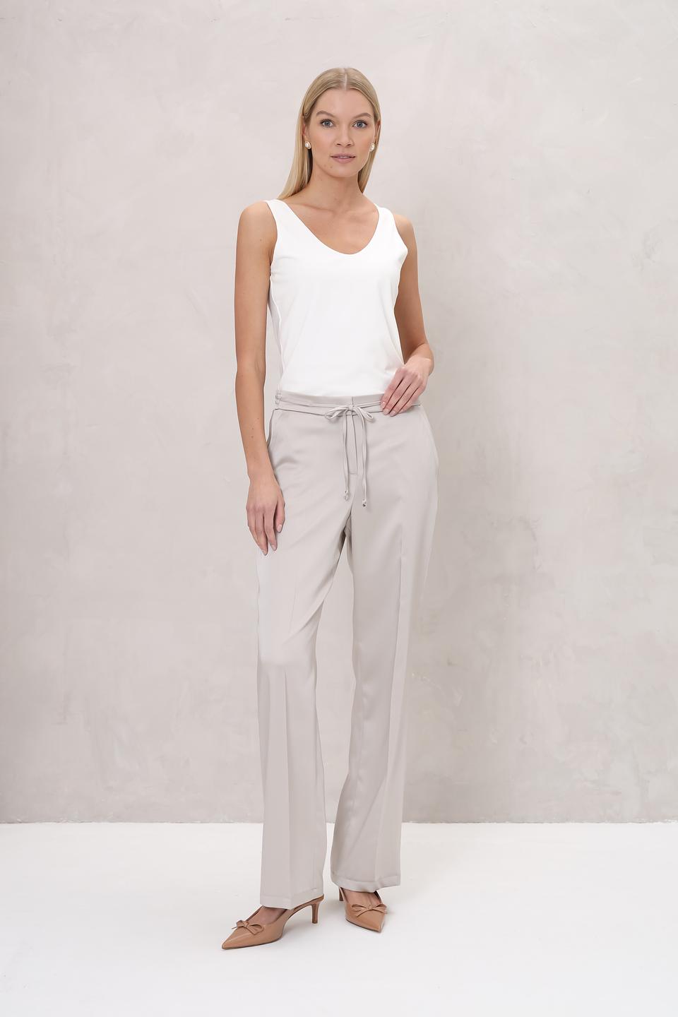 Брюки Bianca с завязками бежевые