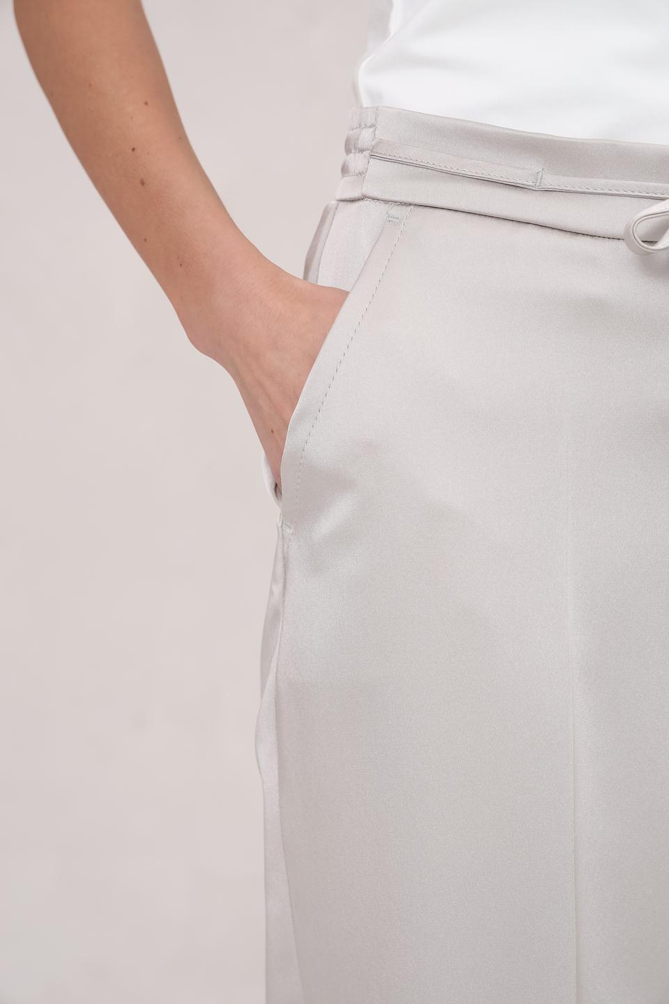 Брюки Bianca с завязками бежевые