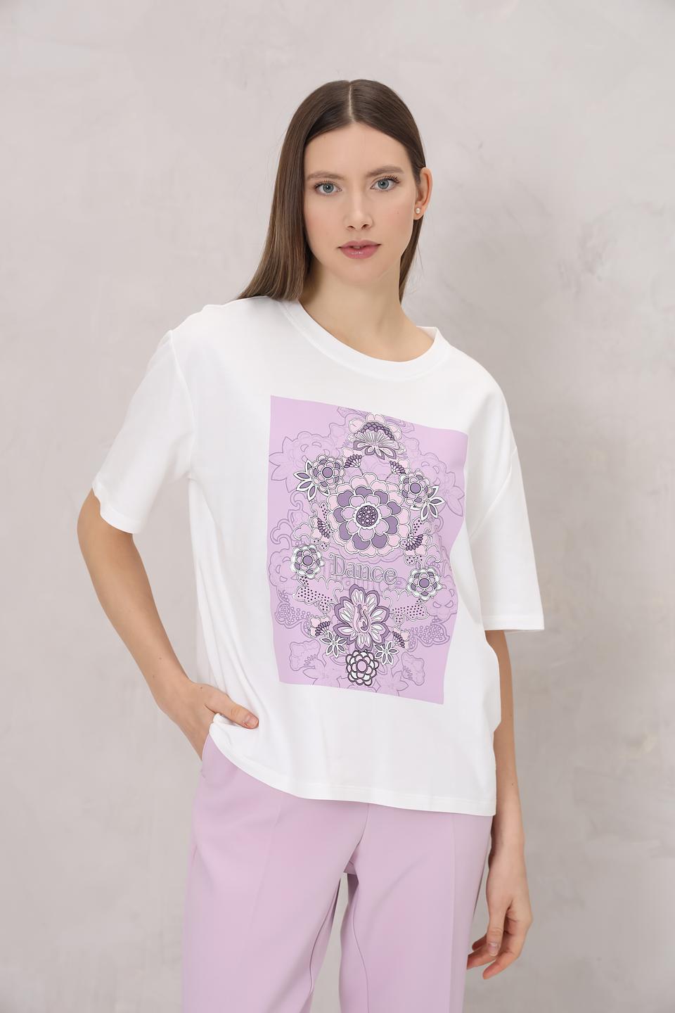 Футболка Monari с цветочным принтом