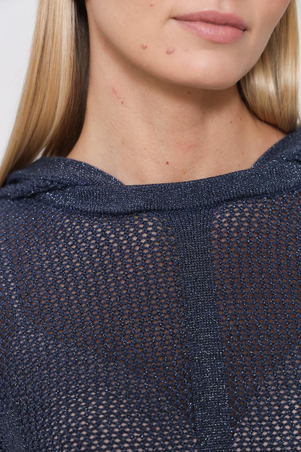 Пуловер Pezzo с капюшоном тёмно-синий