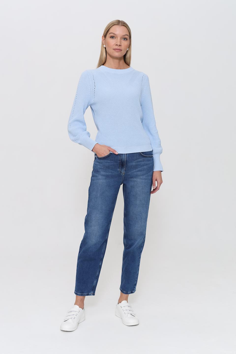 Пуловер Pezzo голубой с узором