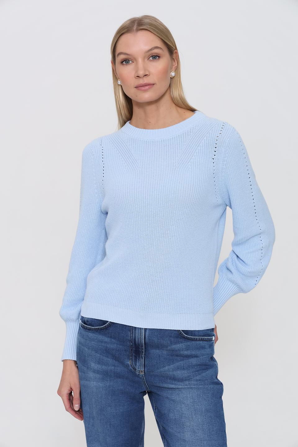 Пуловер Pezzo голубой с узором